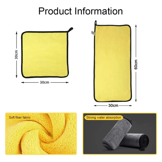 Toalla de Microfibra Ultra Absorbente para Coche